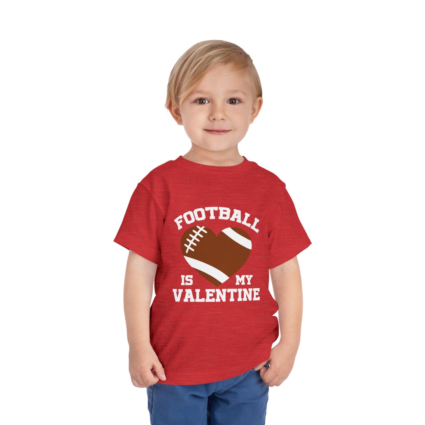 Football Valentine Toddler Tee