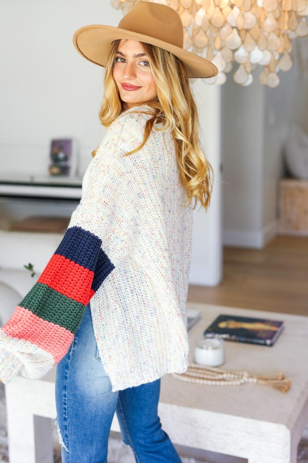 Color Block Cardigan