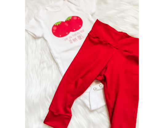 Tomato Baby Outfit (love you from my head to ma toes)