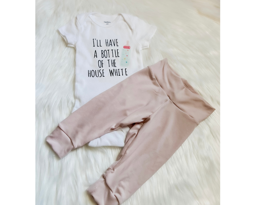 Bottle of House White Baby Outfit