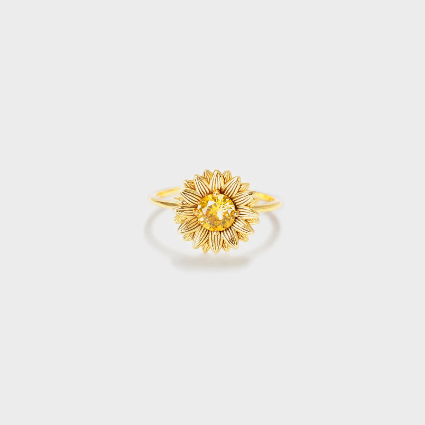 Sunflower Sterling Silver Ring