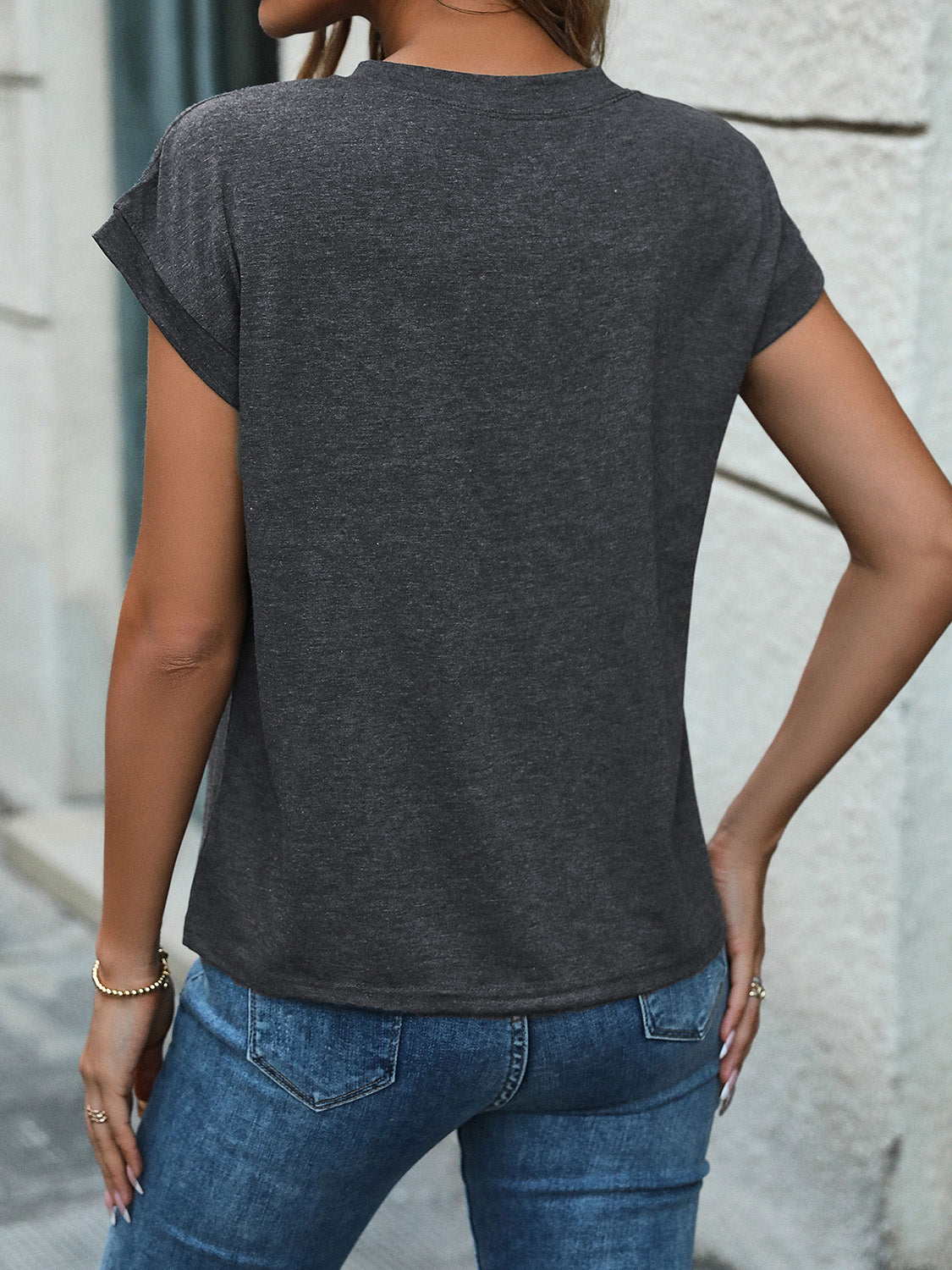 Half Button Top