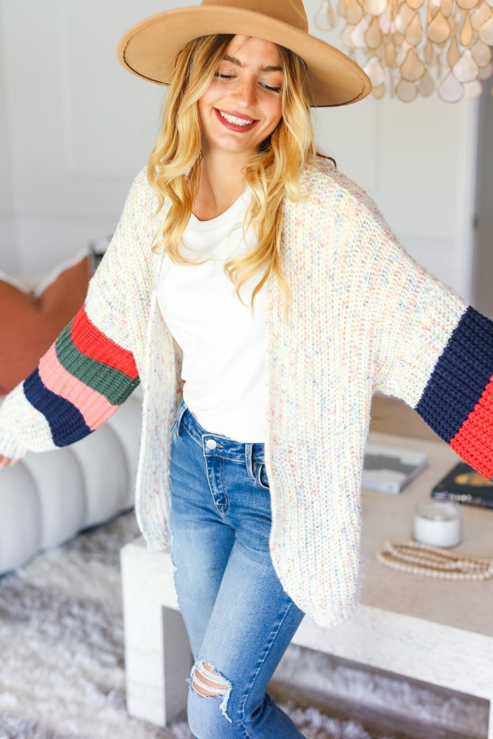Color Block Cardigan