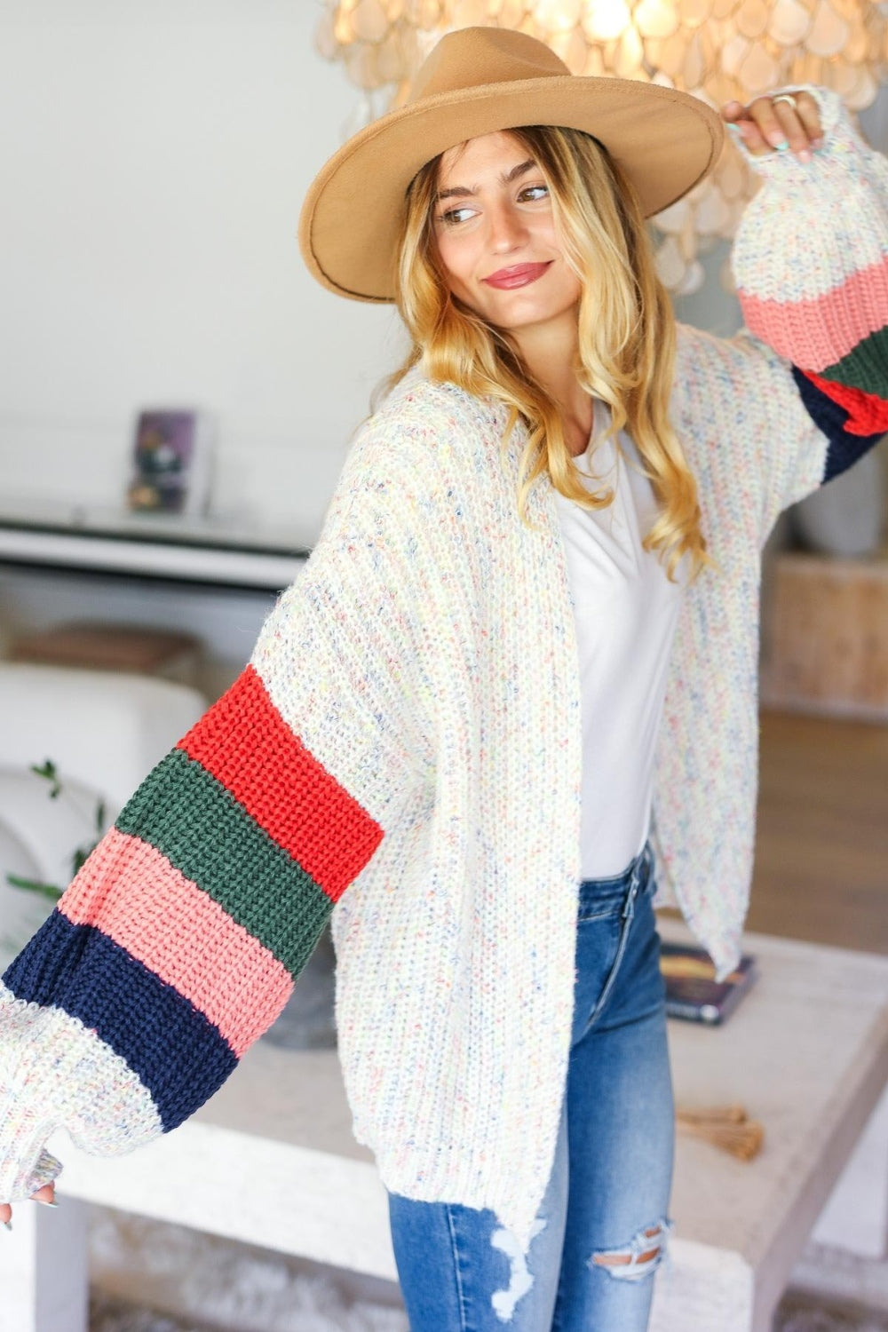 Color Block Cardigan
