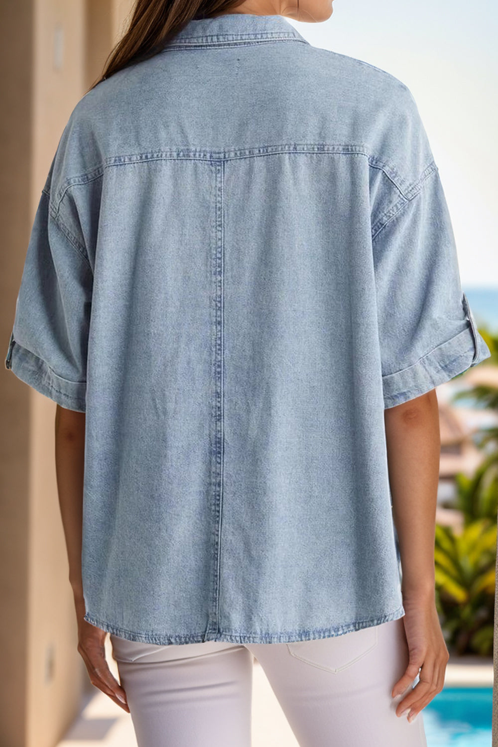 Half Sleeve Denim Shirt