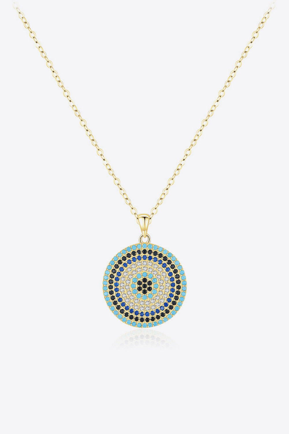 Round Turquoise Pendant Necklace
