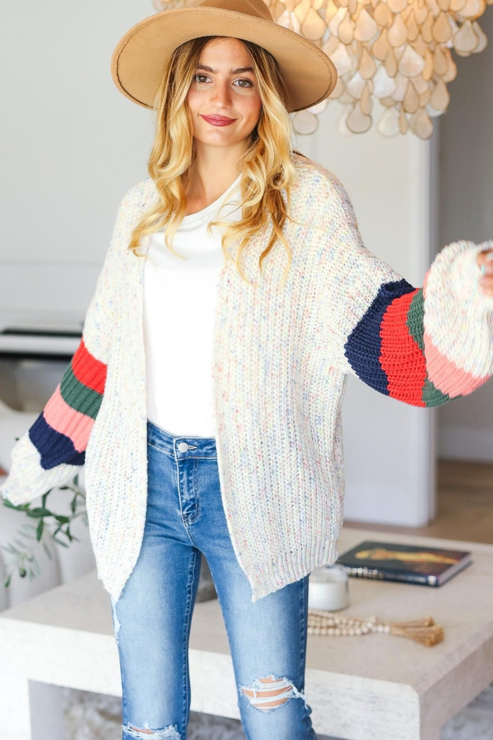 Color Block Cardigan