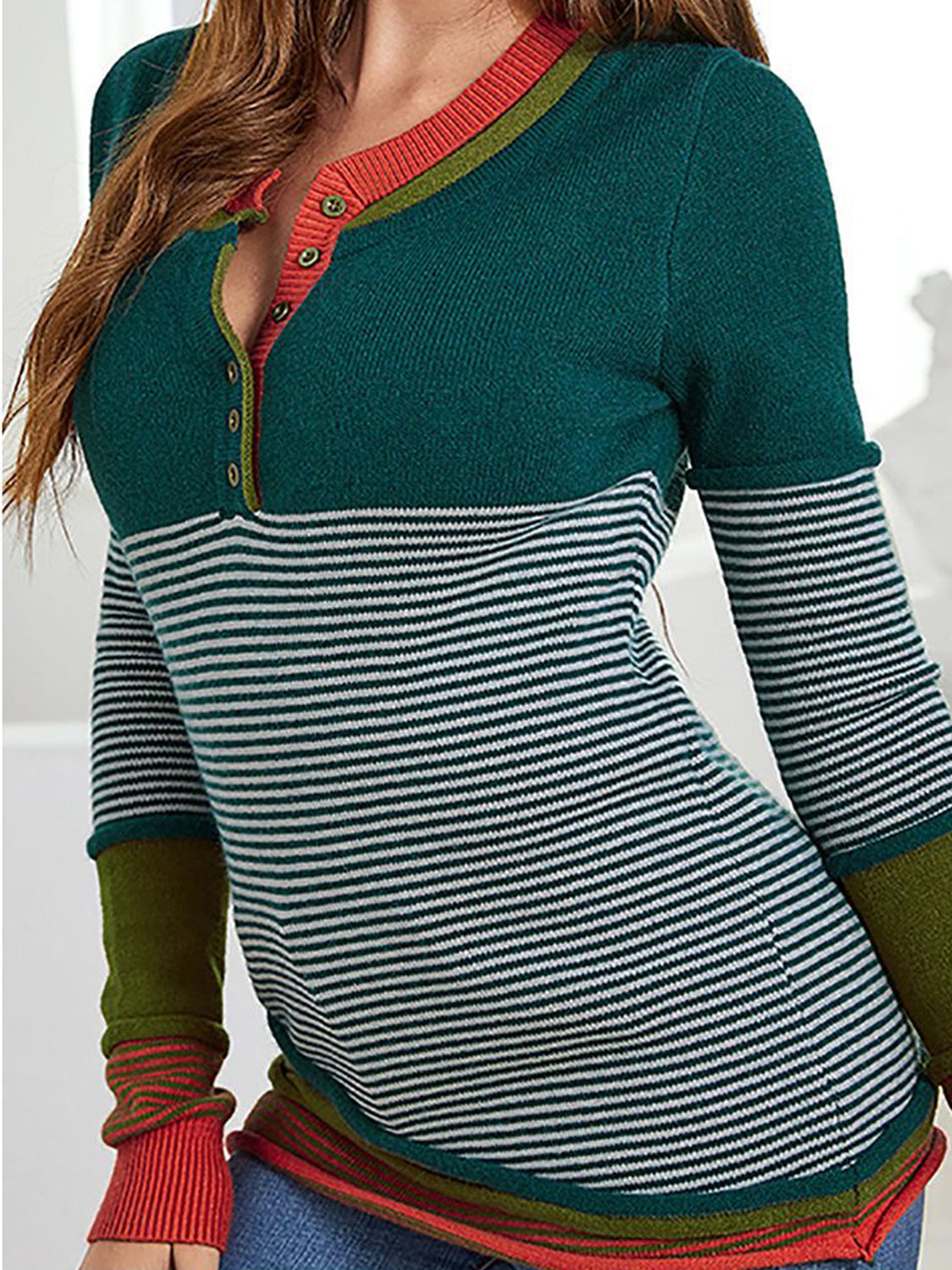 Block & Stripes Sweater