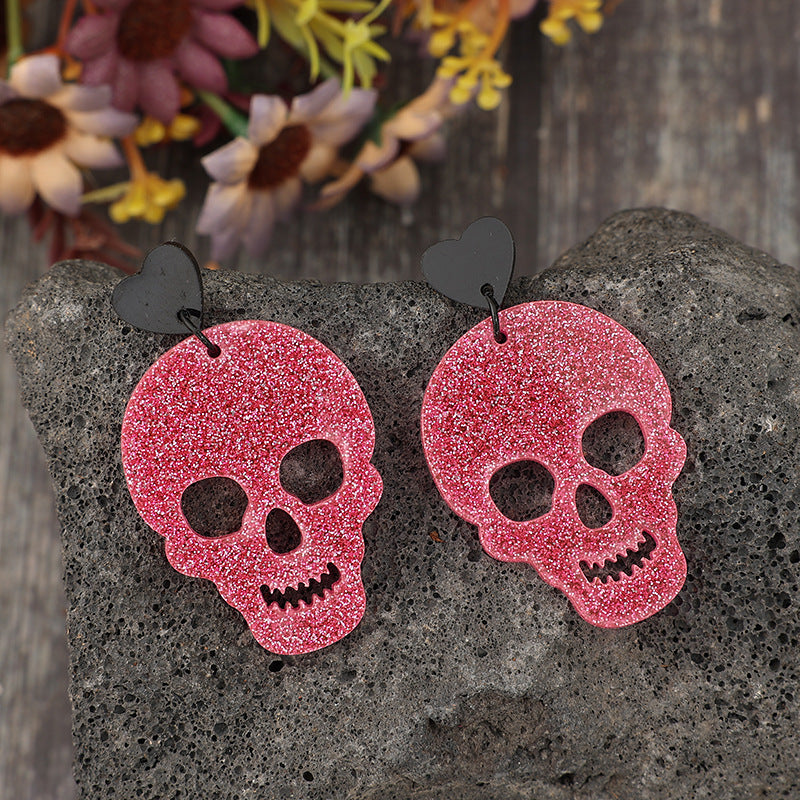 Skeleton & Heart Earrings