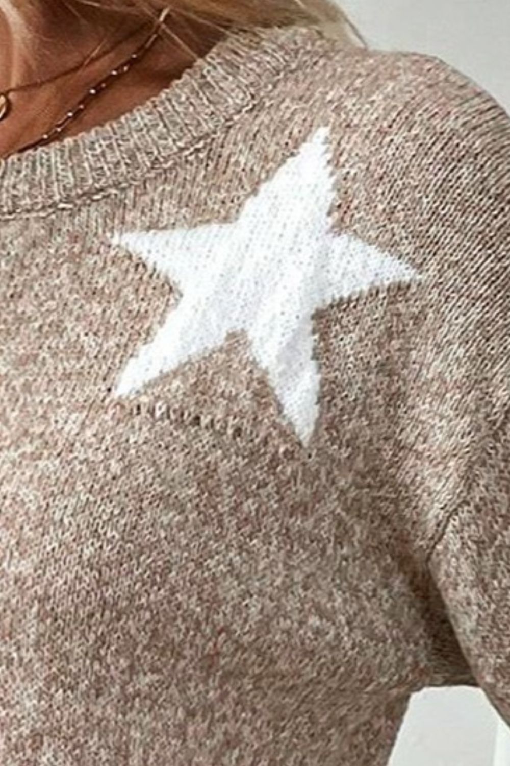 Round Neck Star Sweater