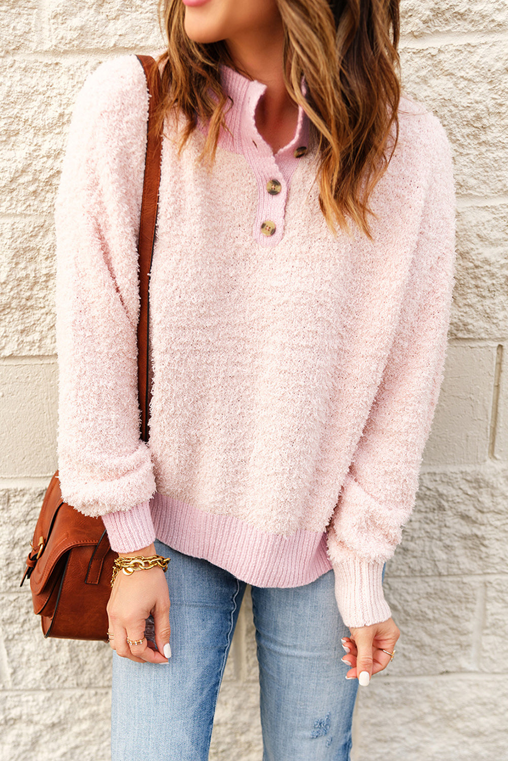 Quarter Button Sweater