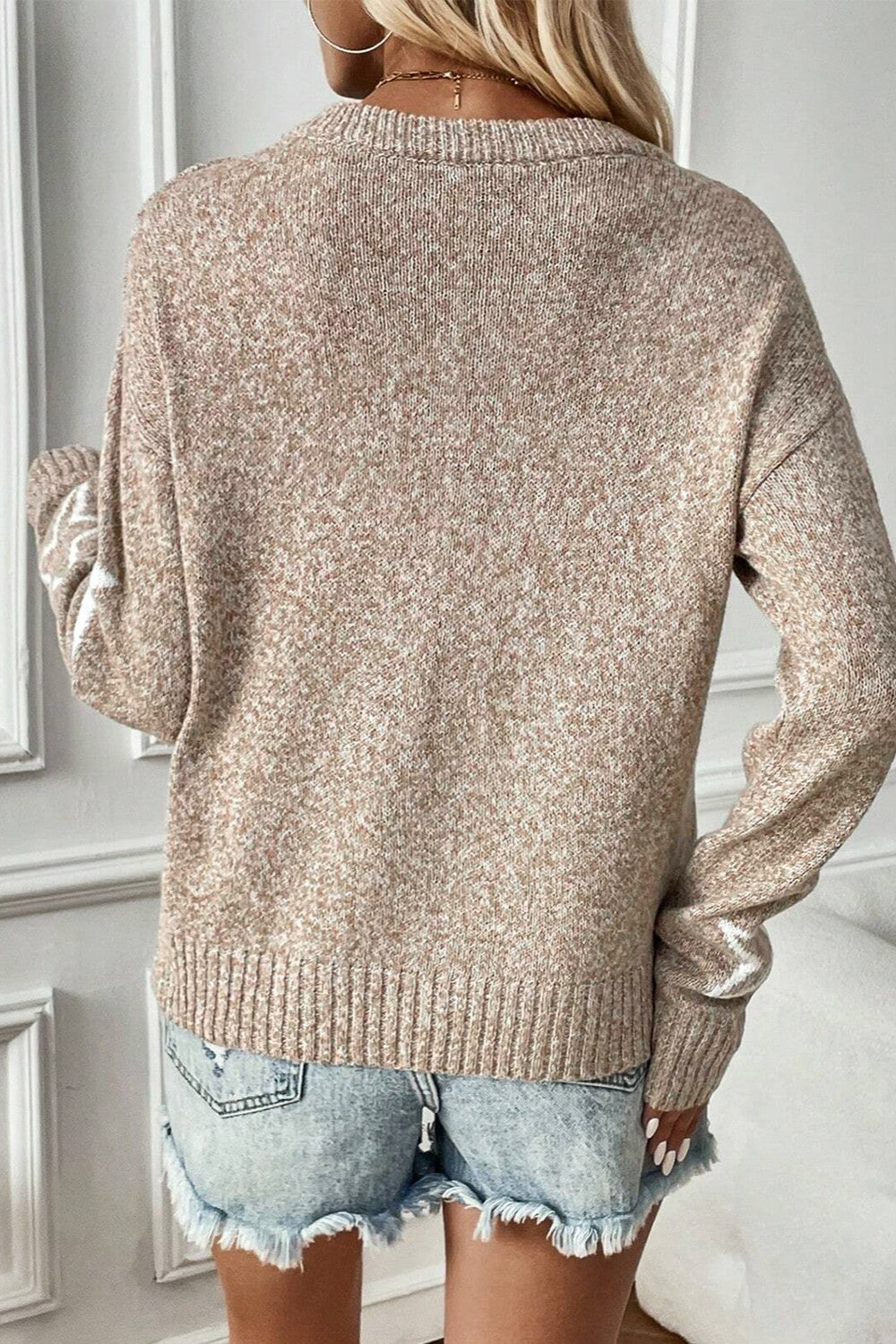 Round Neck Star Sweater