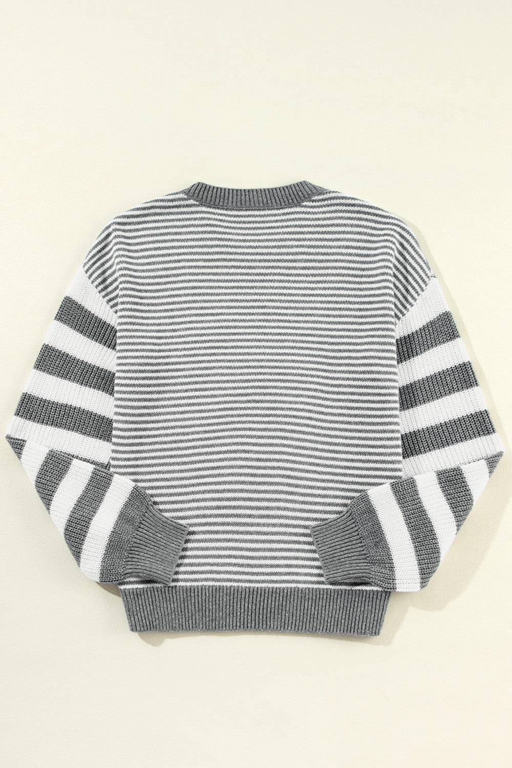 Wide Stripe Sleeve Sweater