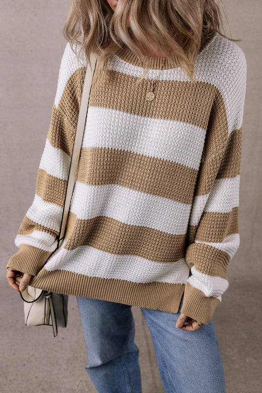 White & Tan Sweater