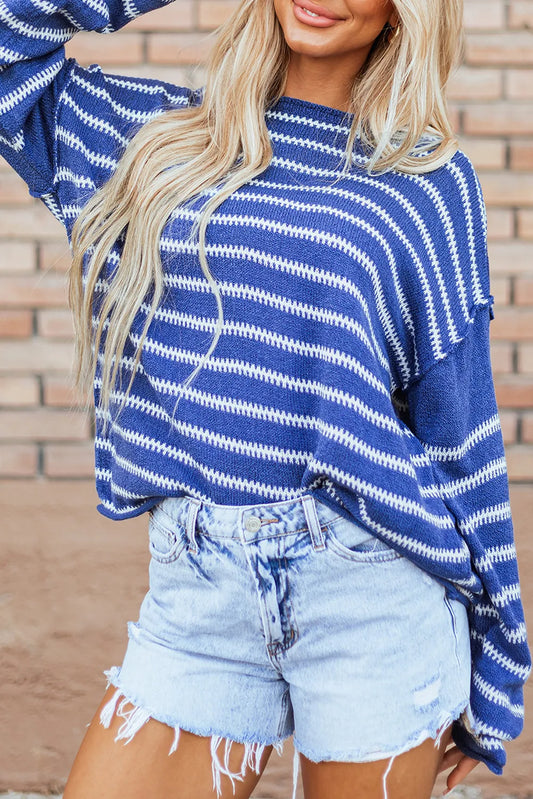 Blue & White Stripe Sweater