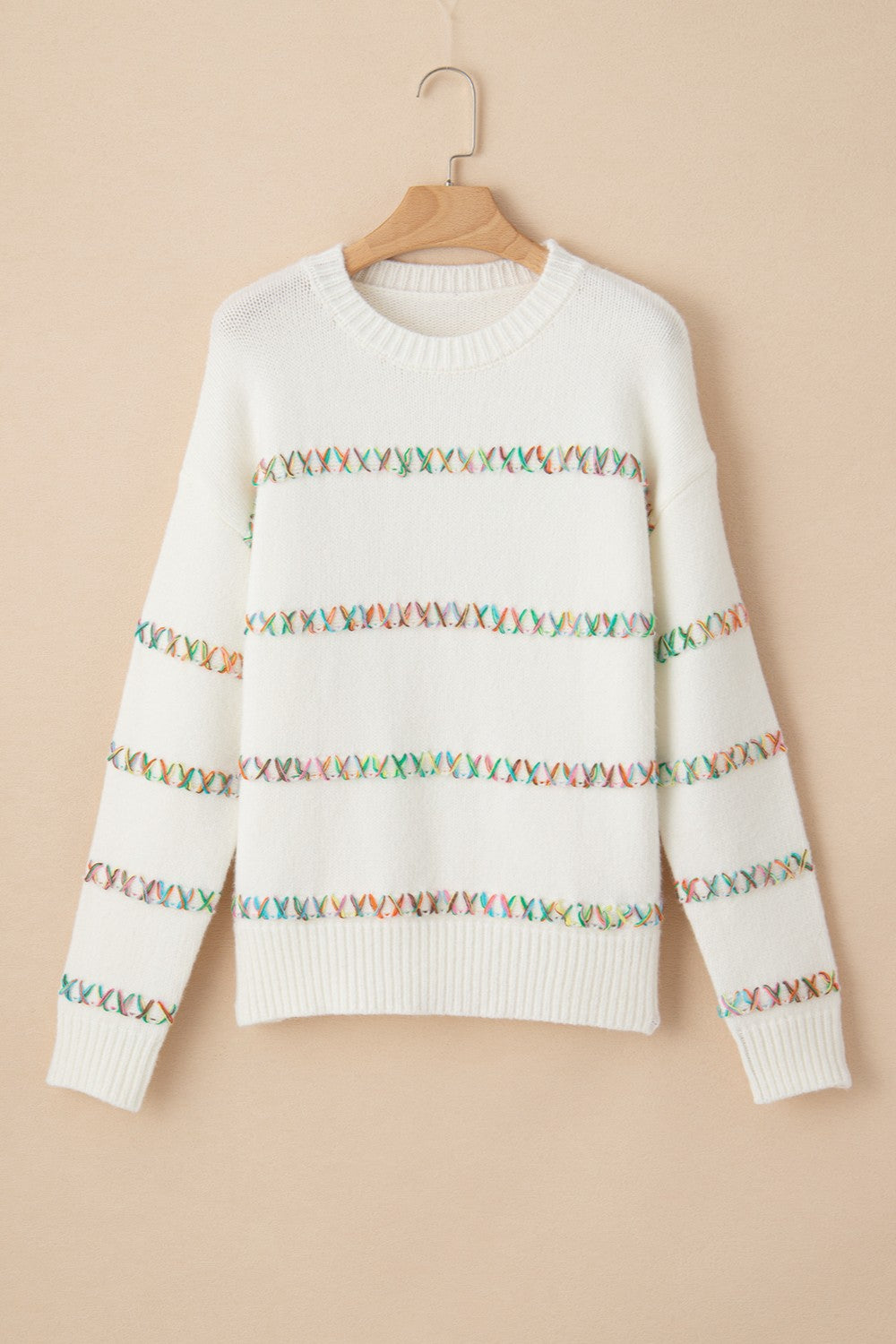 Stitched Stripe Sweater