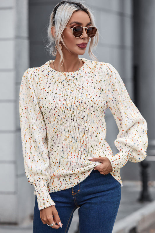 Pebbled Lantern Sleeve Sweater