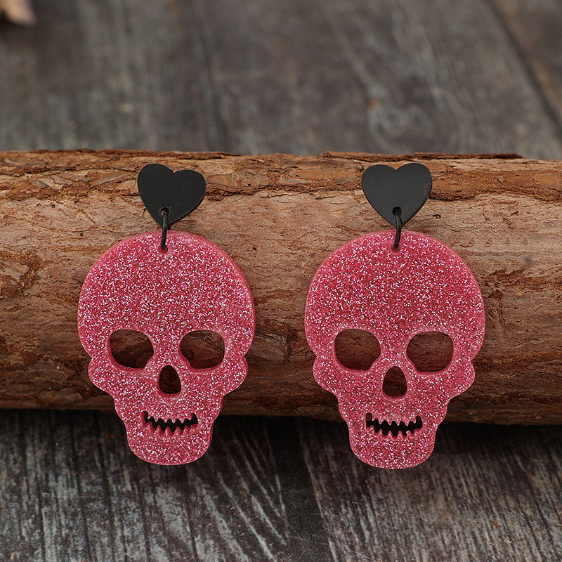 Skeleton & Heart Earrings