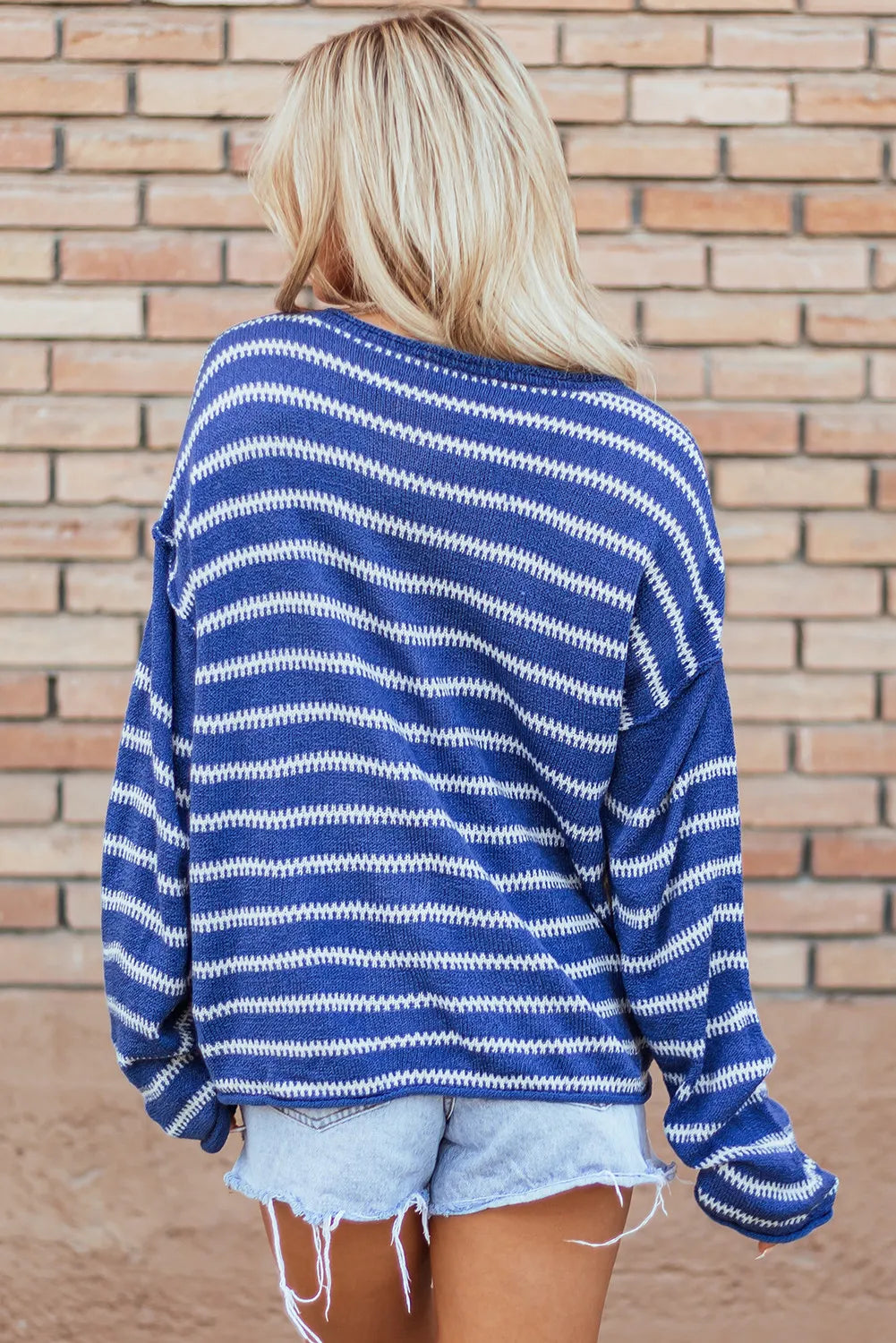 Blue & White Stripe Sweater