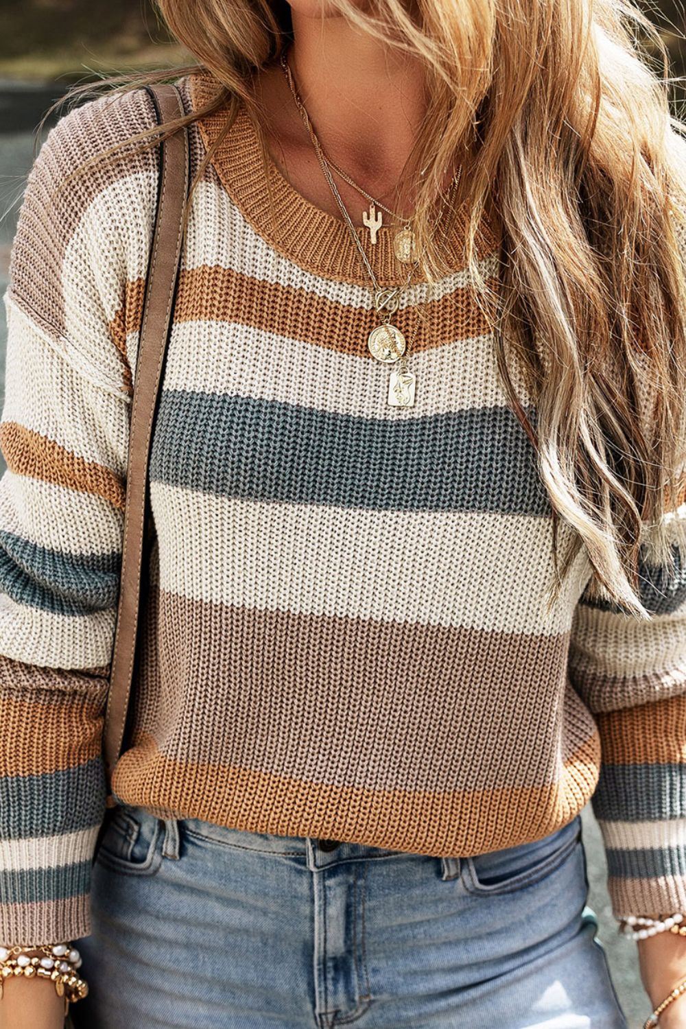 Mocha Striped Sweater