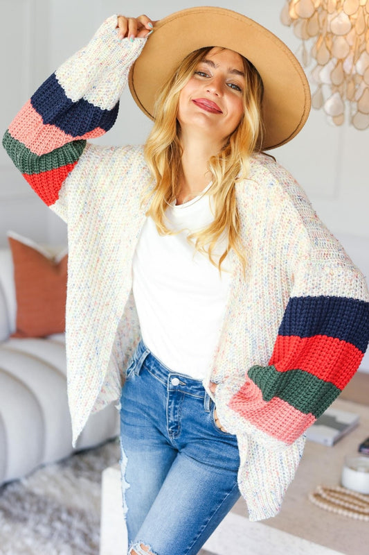 Color Block Cardigan