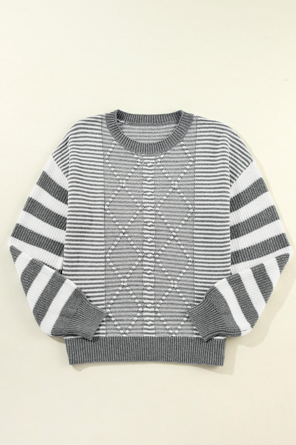 Wide Stripe Sleeve Sweater