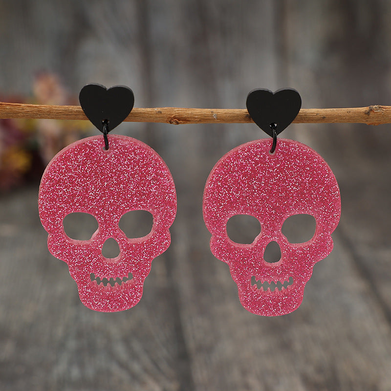 Skeleton & Heart Earrings