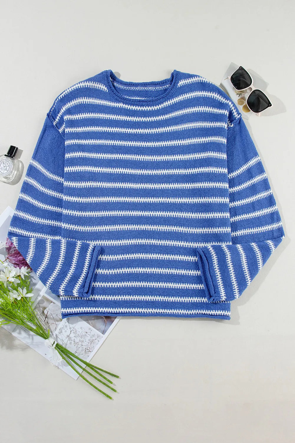 Blue & White Stripe Sweater